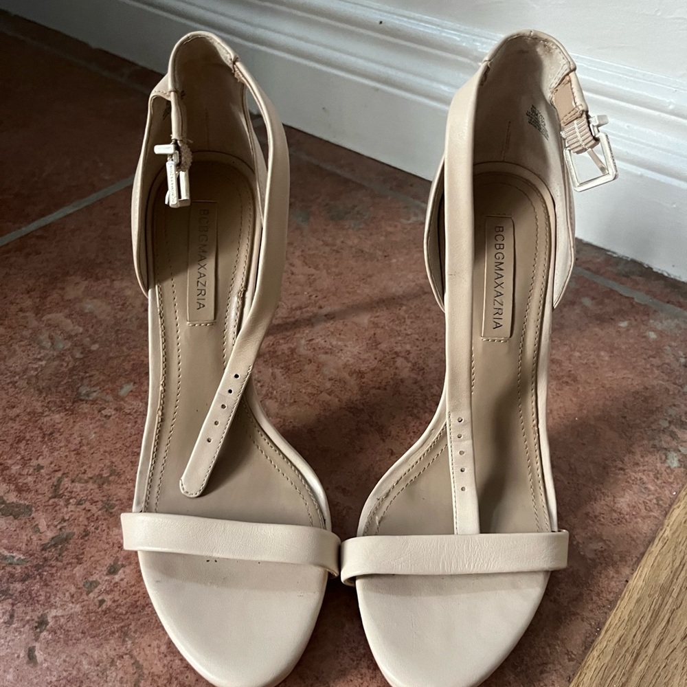 BCBGMaxazira Nude Stilleto Heels. Great condition.